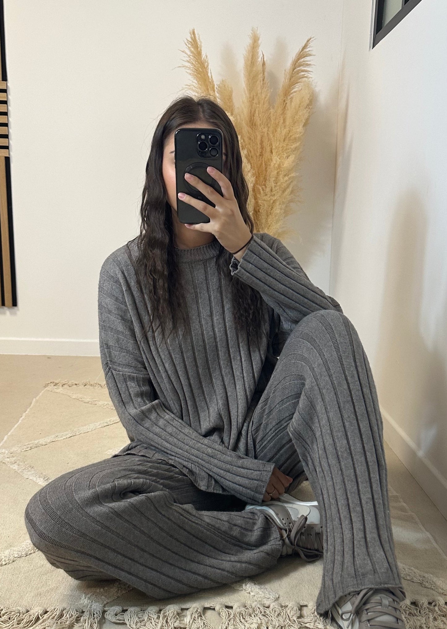 Ensemble côtelé taupe