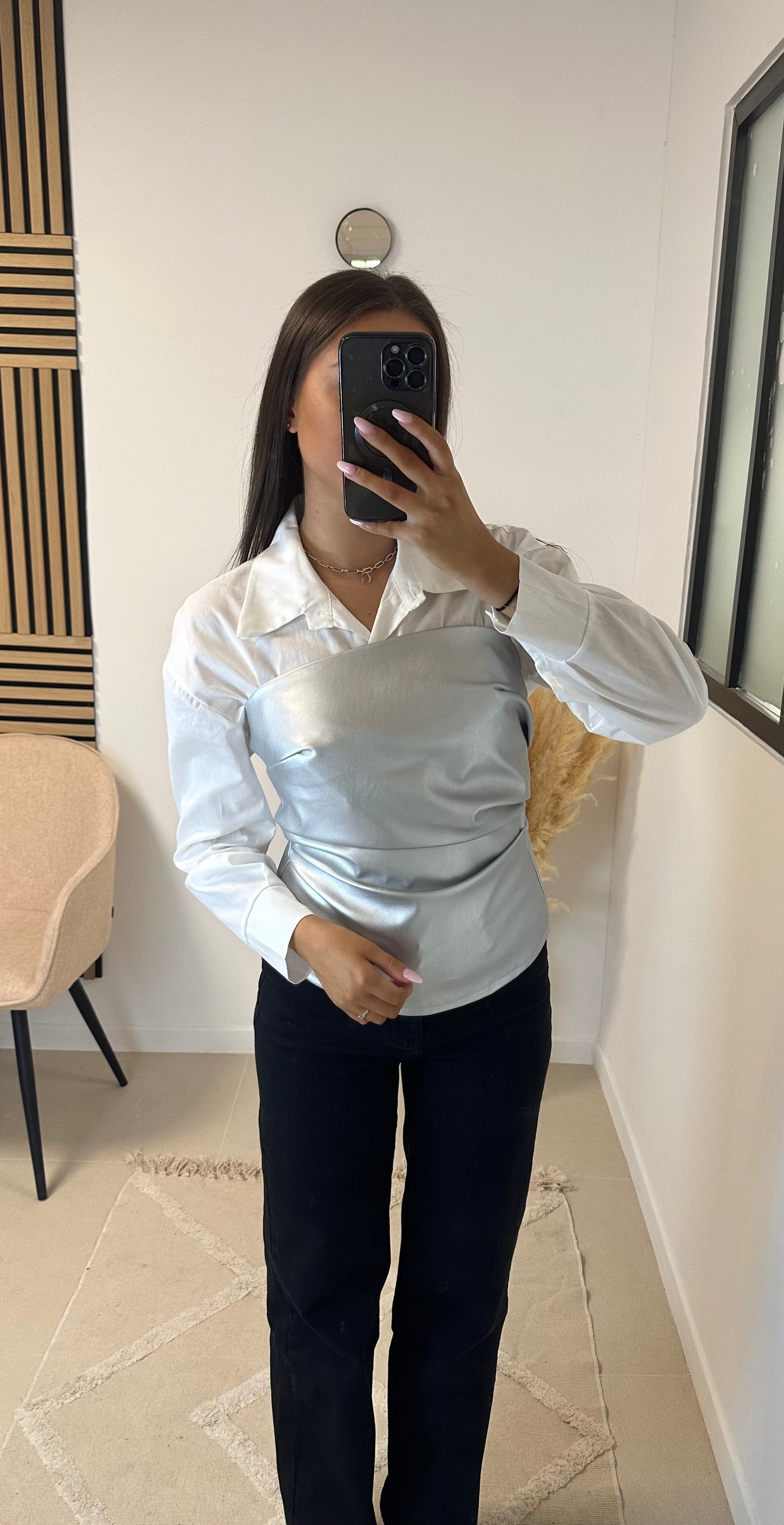 Bustier argent