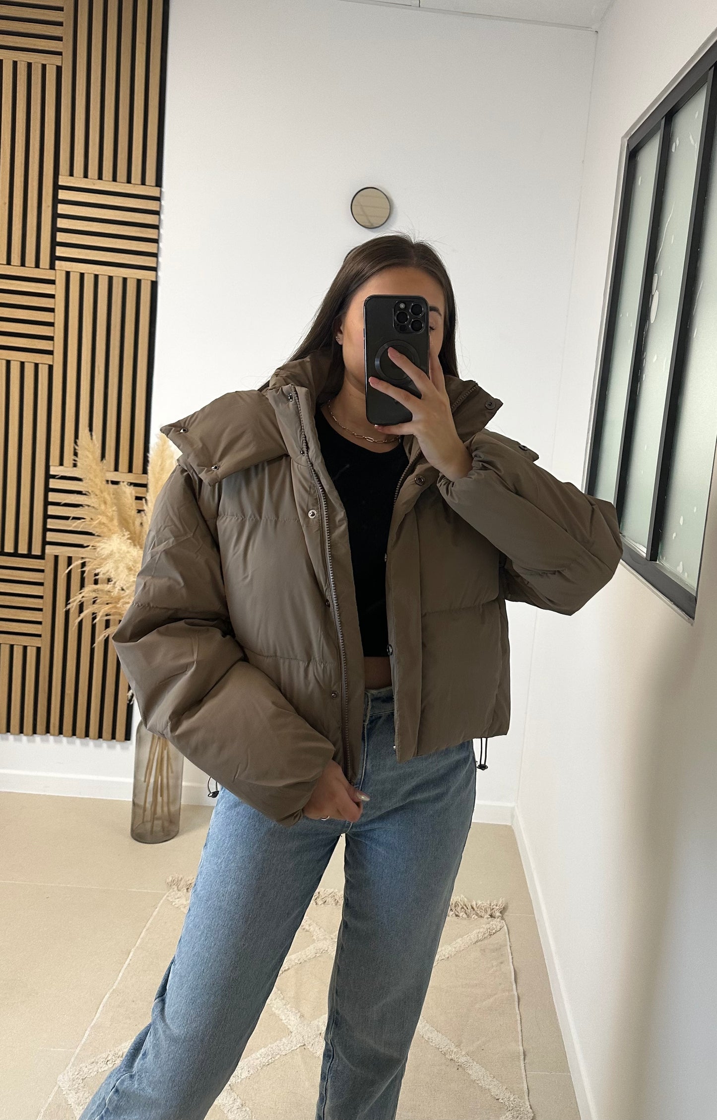 Doudoune taupe