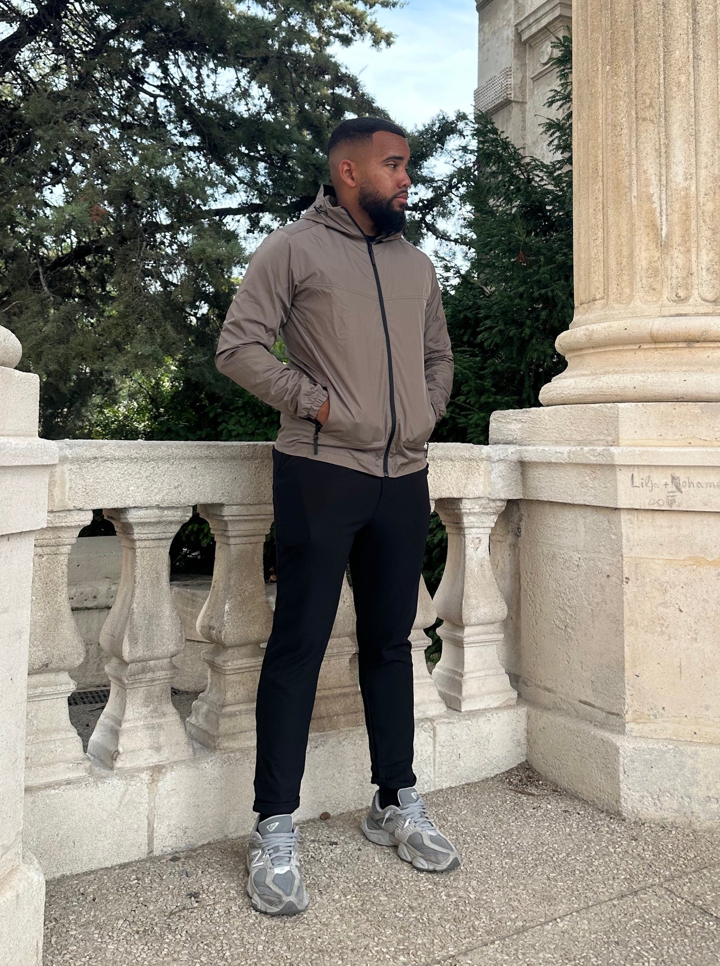 Veste coupe vent taupe