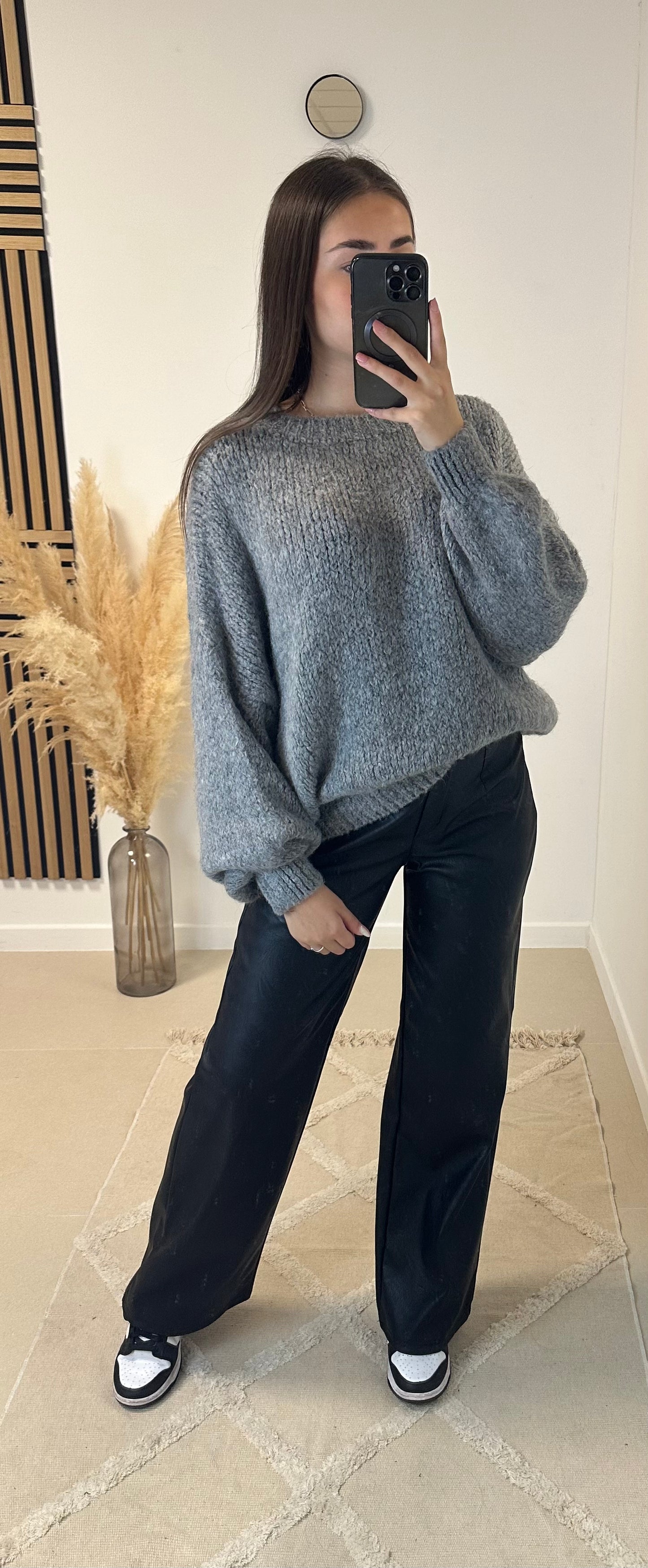 Pull doux gris