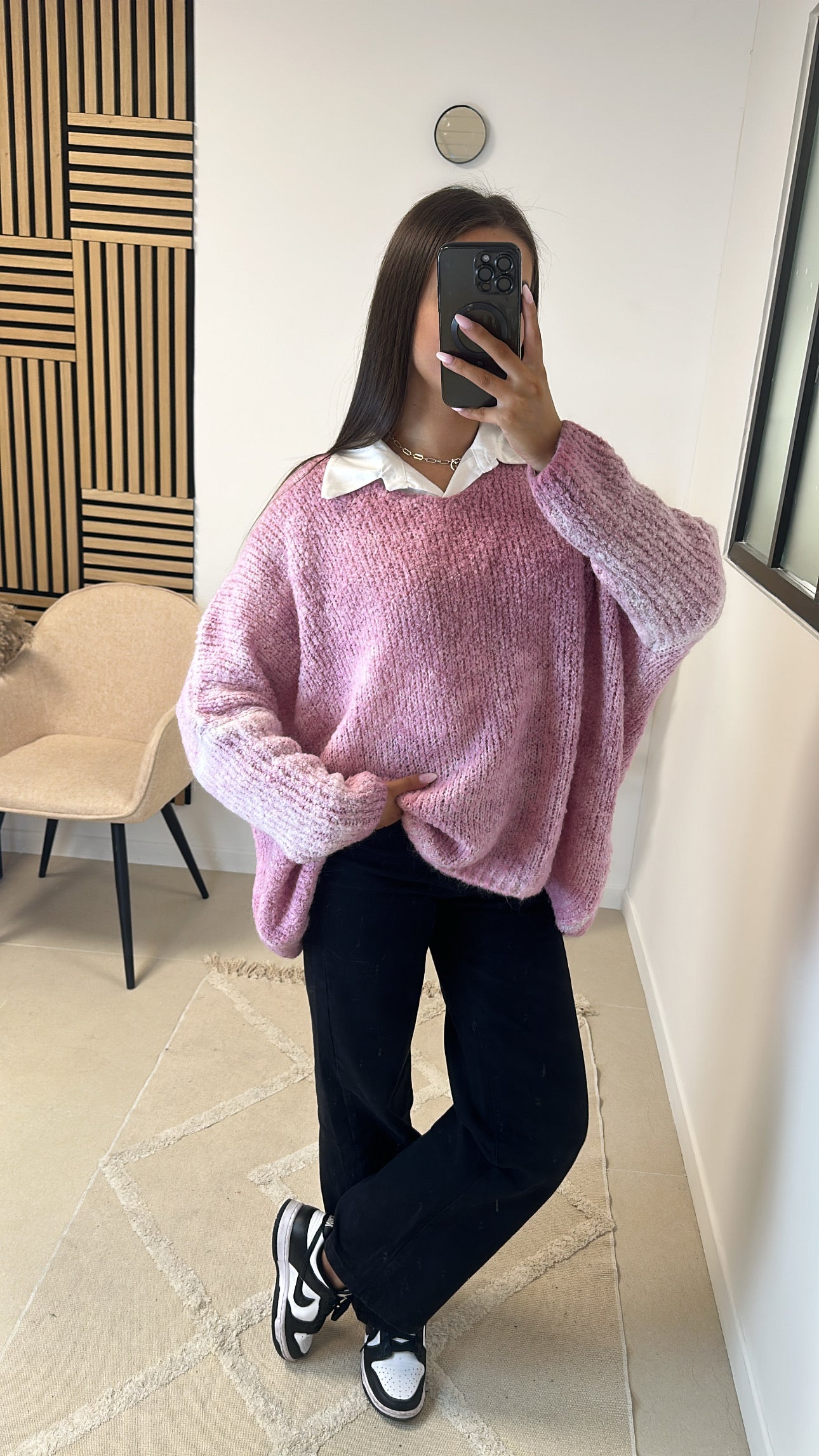 Pull oversize rose