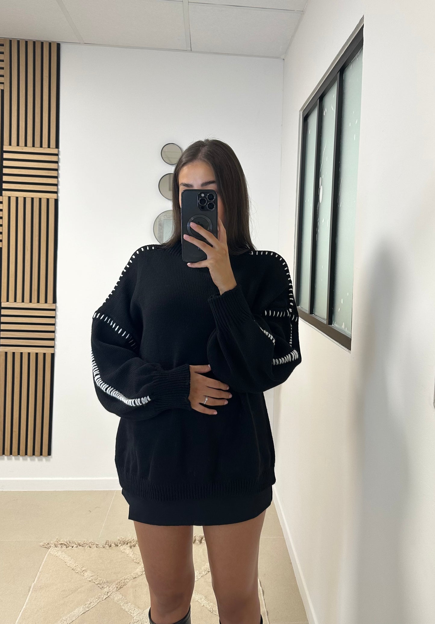 Pull couture noir