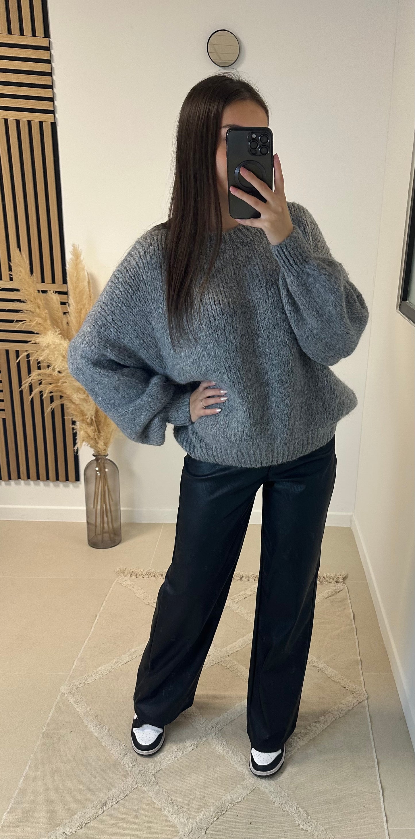 Pull doux gris