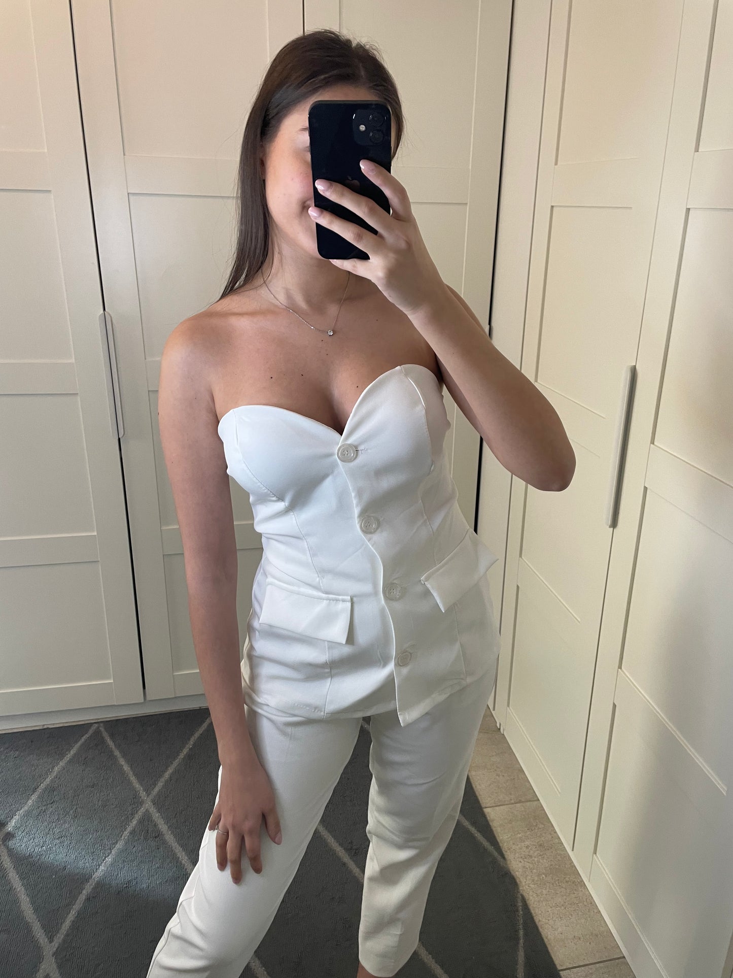 Top bustier blanc