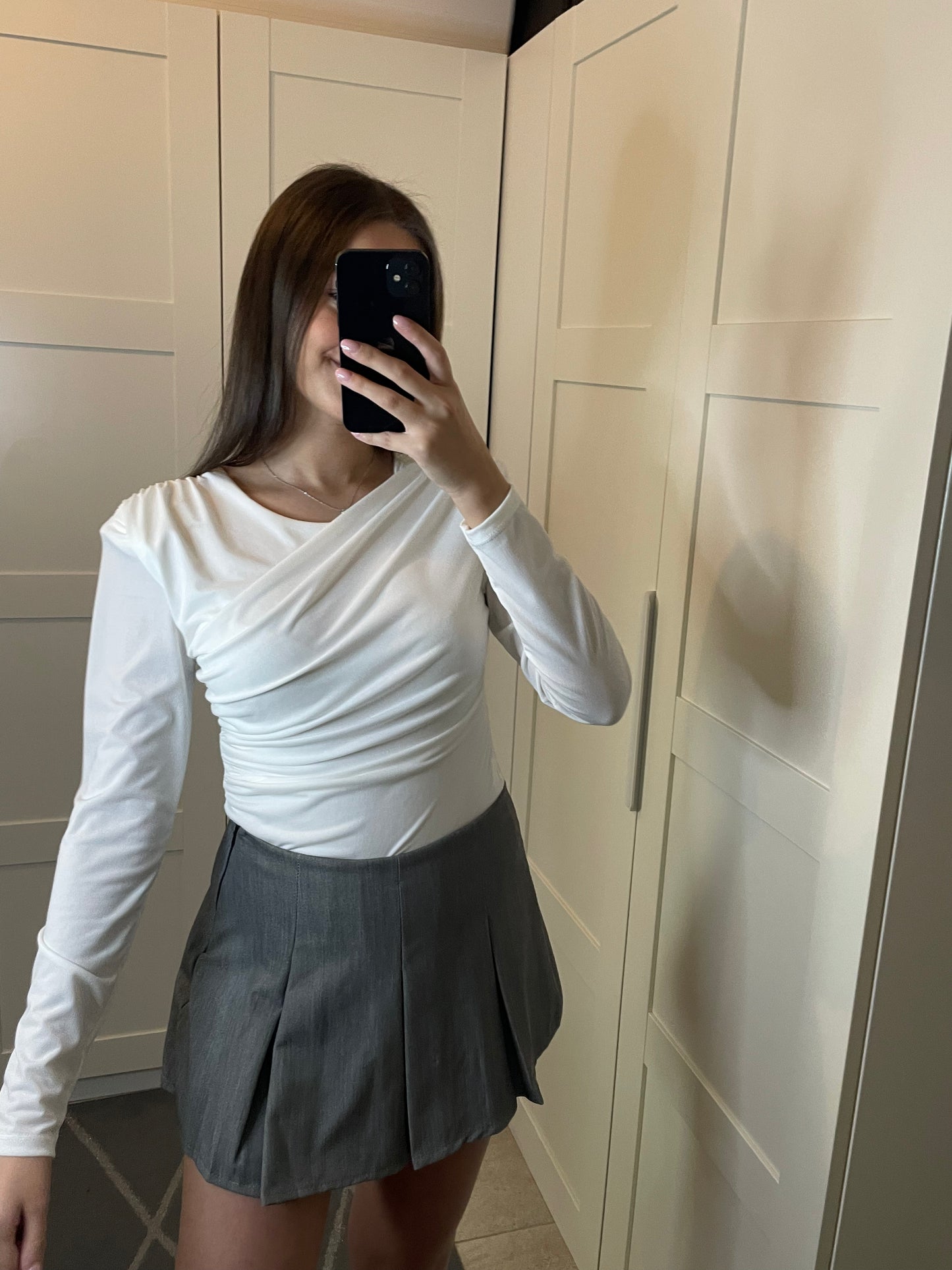 Body blanc drapé