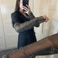 Blazer manches à strass
